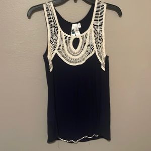 Navy tank top by Society Girl